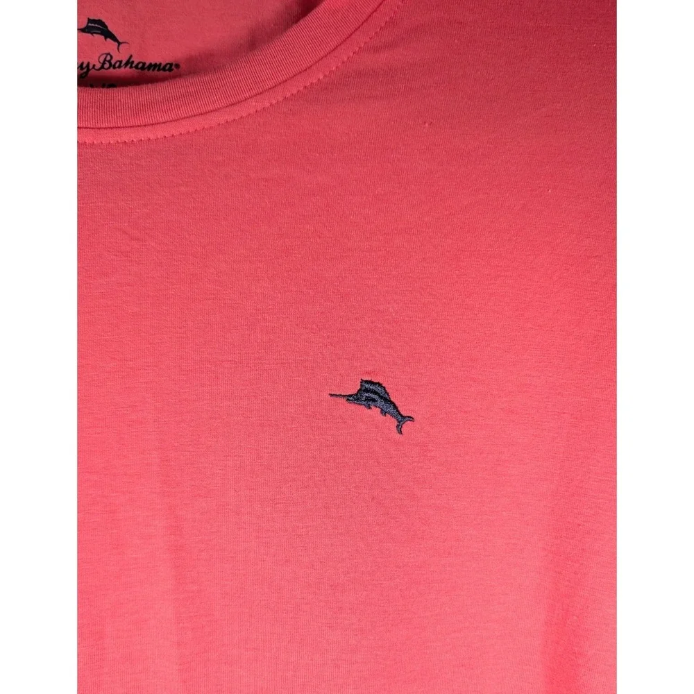 Tommy Bahama Mens Coral Pink Crewneck Sleep T-Shirt Cotton Modal Stretch NWT L